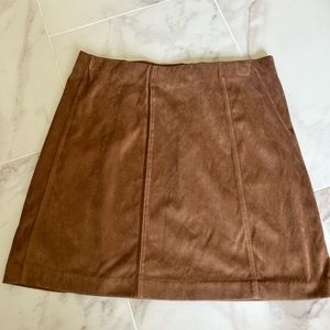GF Brown Suede Skirt